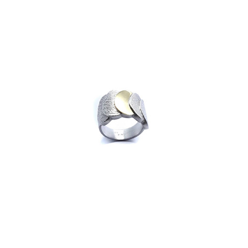 Anillo de plata y oro