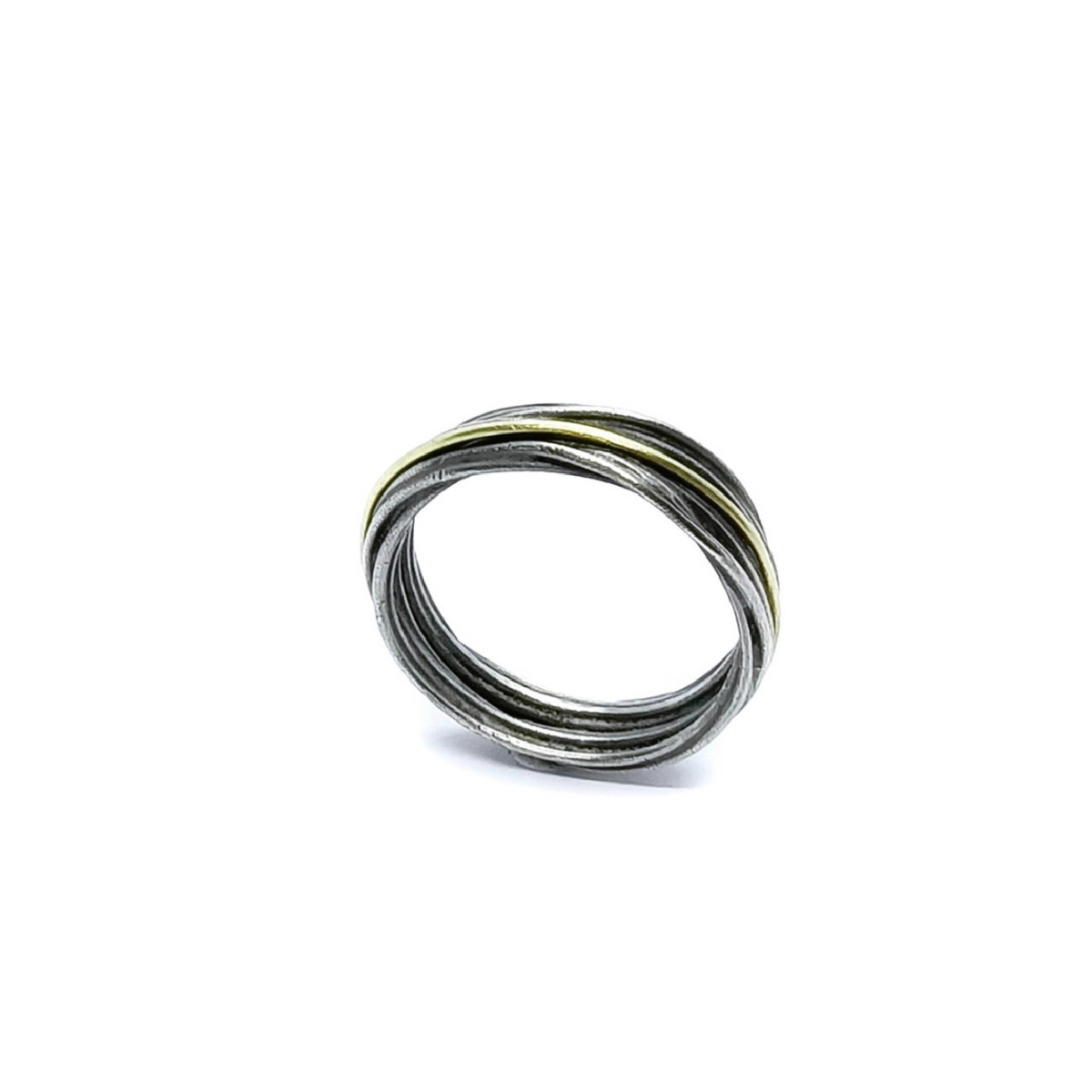 Anillo de plata y oro