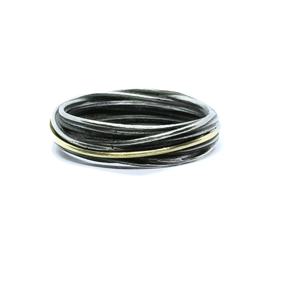 Anillo de plata y oro