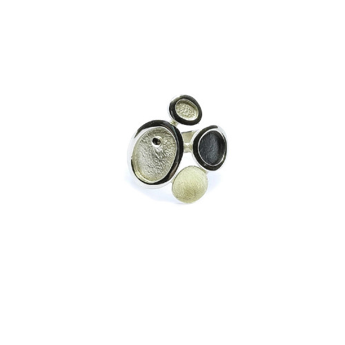 Anillo de plata y oro