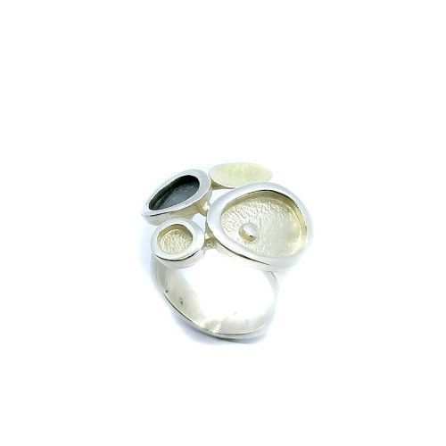 Anillo de plata y oro