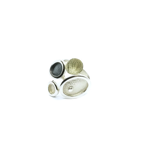 Anillo de plata y oro