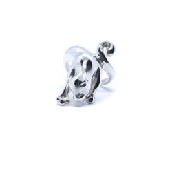 anillo de plata en forma de pantera