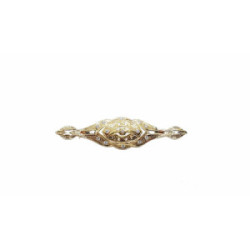 broche de oro y circonitas