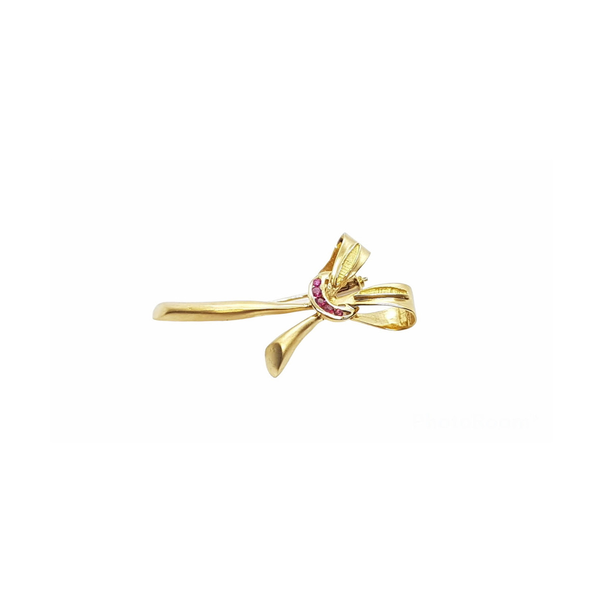 BROCHE DE ORO CON RUBÍES