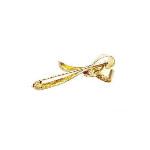 BROCHE DE ORO CON RUBÍES