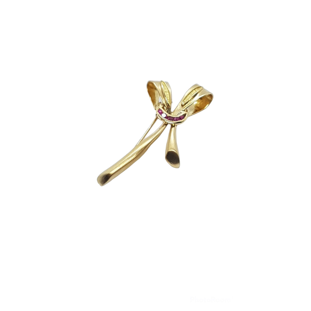 BROCHE DE ORO CON RUBÍES