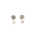 Pendientes de plata y oro amarillo con perla natural cultivada y diamantes