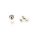 Pendientes de plata y oro amarillo con perla natural cultivada y diamantes