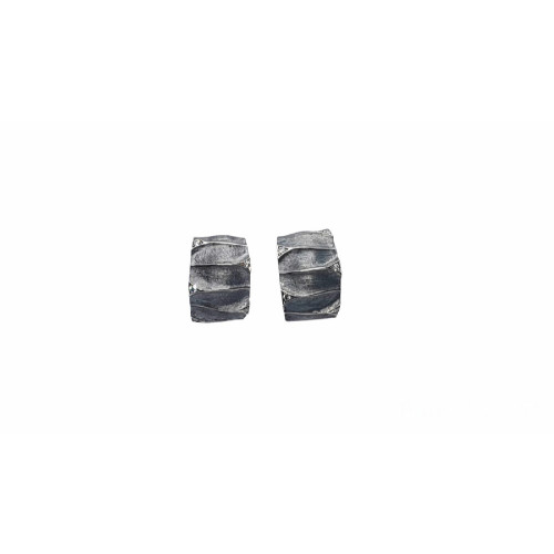 Pendientes de plata y oro con diamantes