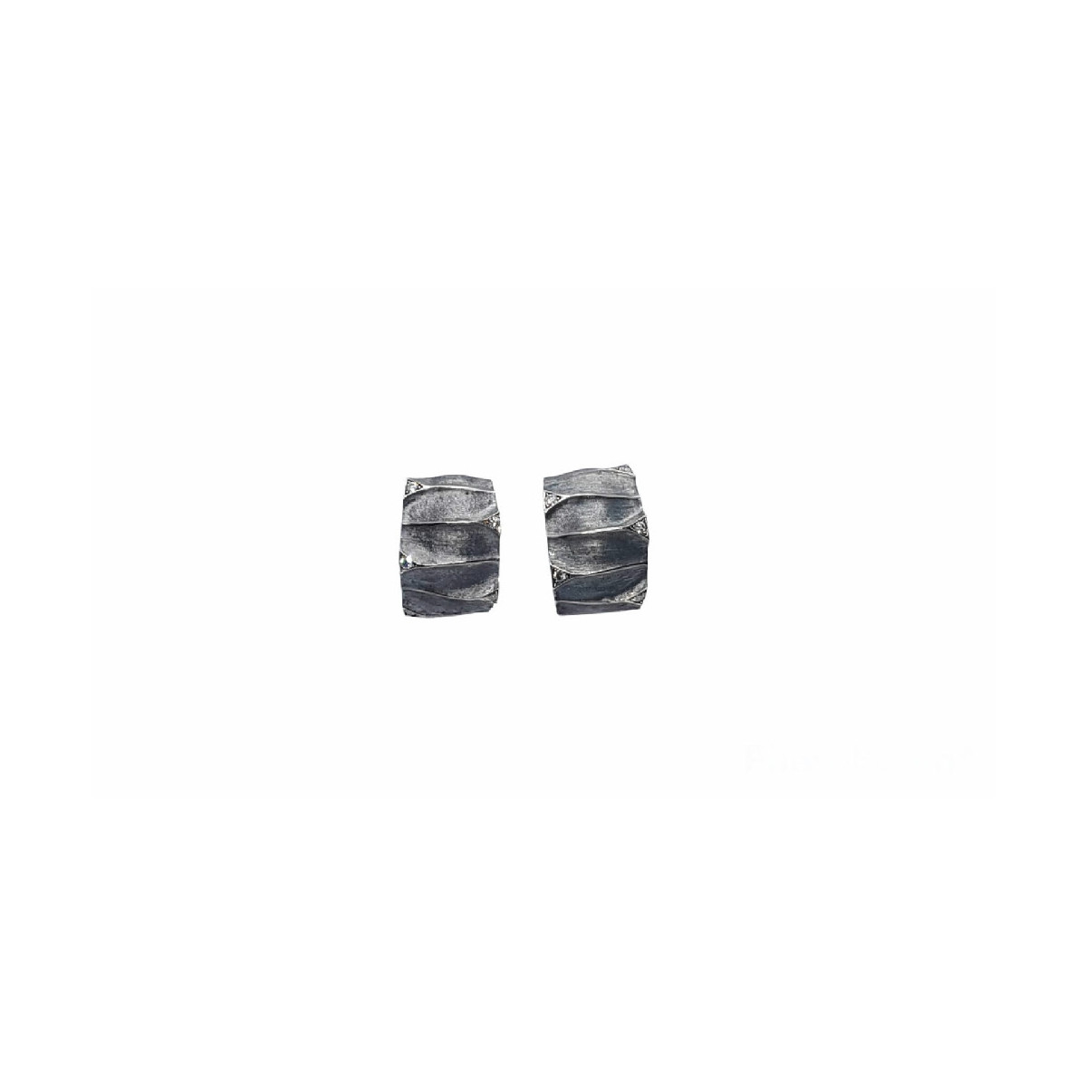 Pendientes de plata y oro con diamantes
