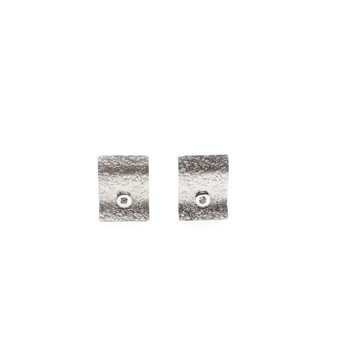 Pendientes de plata y diamantes