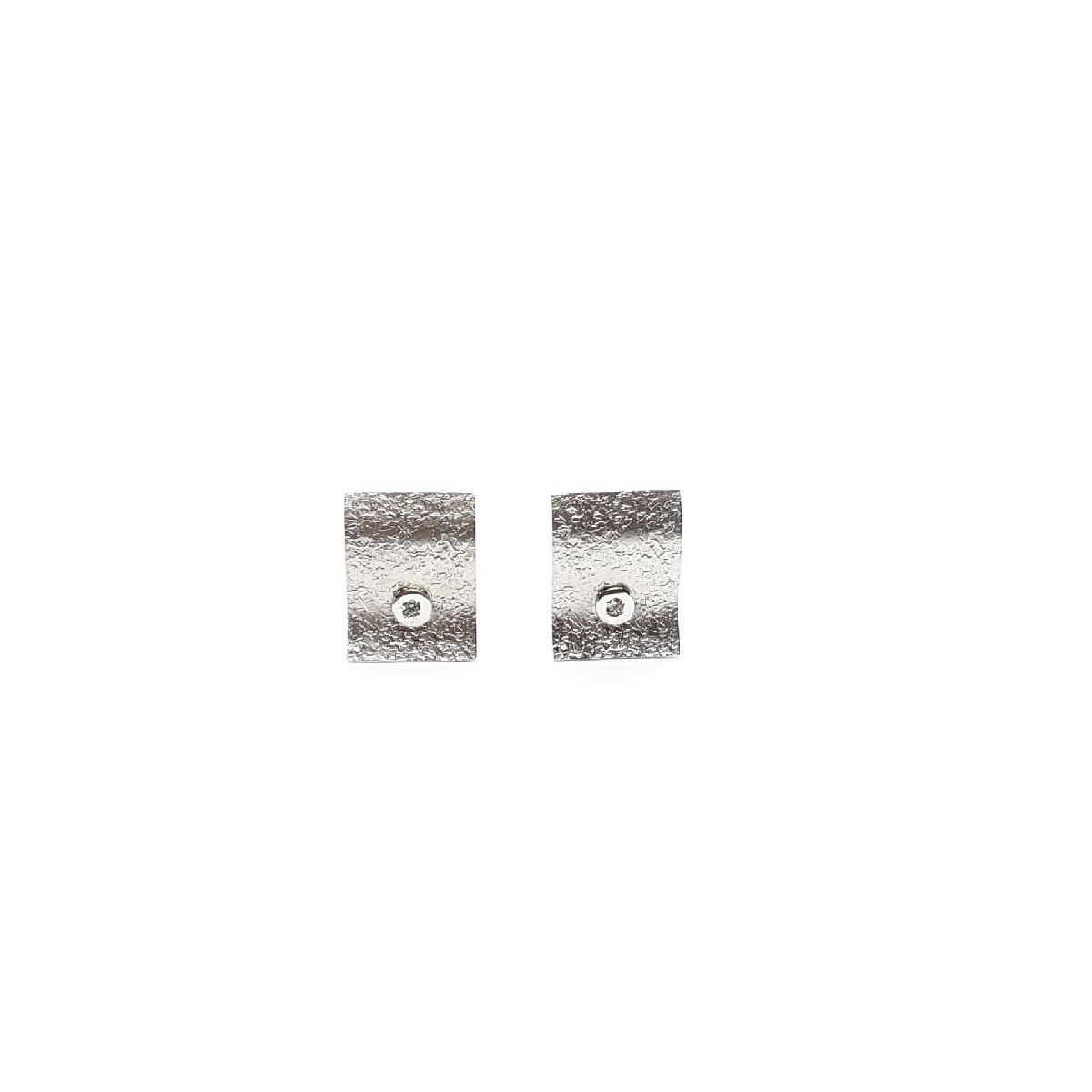 Pendientes de plata y diamantes