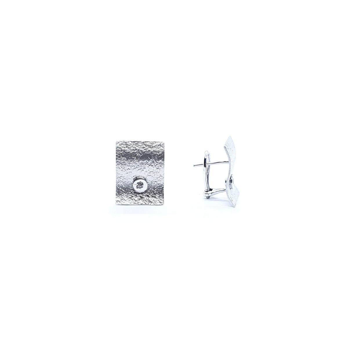 Pendientes de plata y diamantes