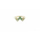 anillo de oro amarillo con peridotos y turmalinas verdes