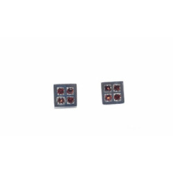 pendientes de plata con granates