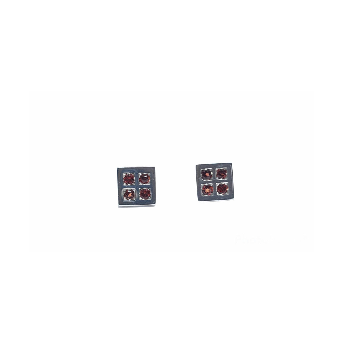 pendientes de plata con granates
