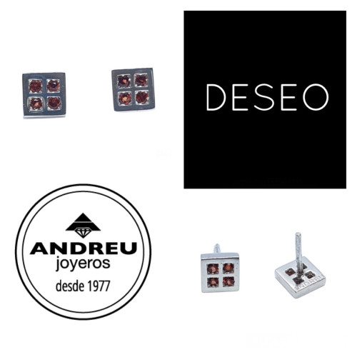 pendientes de plata con granates