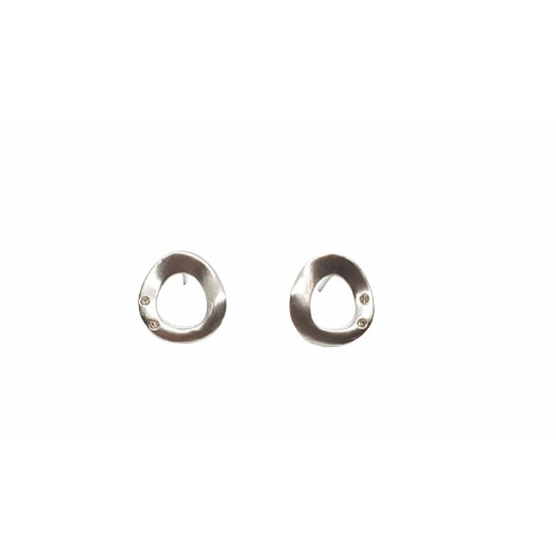 Pendientes de plata y diamantes