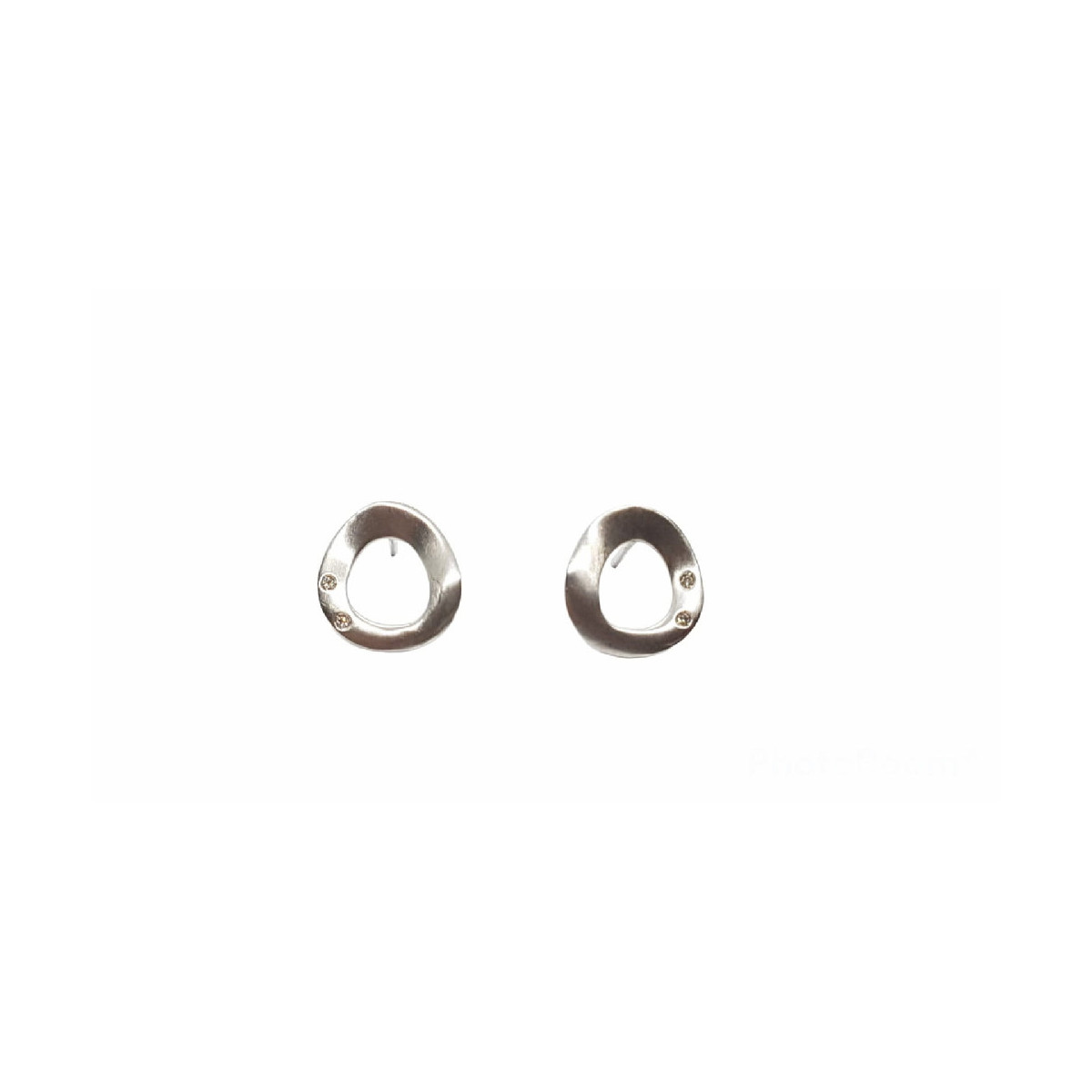 Pendientes de plata y diamantes