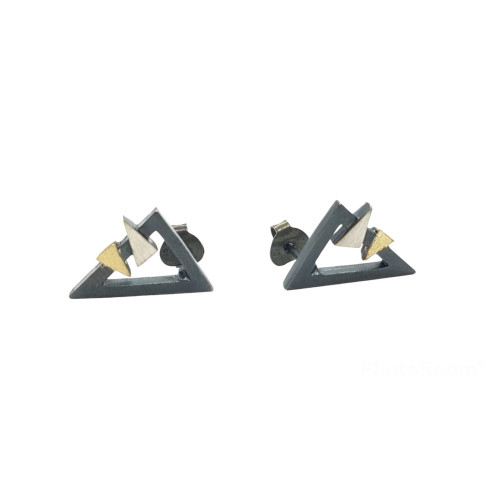 PENDIENTES DE PLATA Y ORO