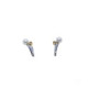 Pendientes de plata y oro amarillo con diamantes y perla natural cultivada