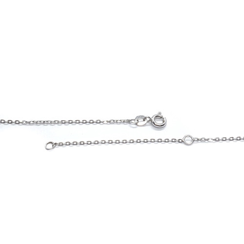 Gargantilla de plata y oro amarillo con diamante y corazones