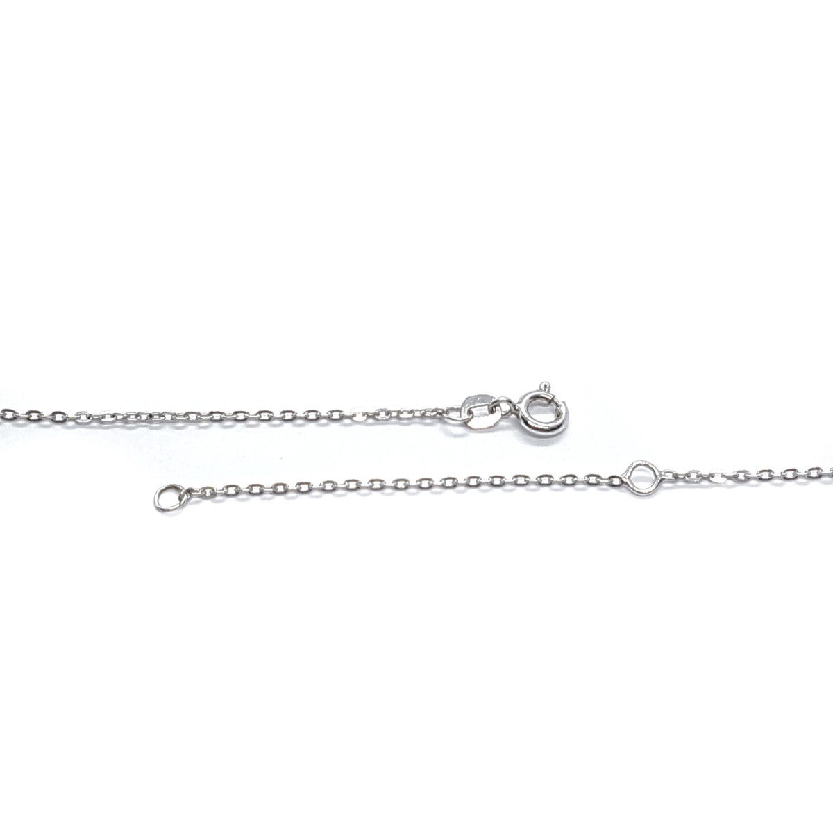 Gargantilla de plata y oro amarillo con diamante y corazones