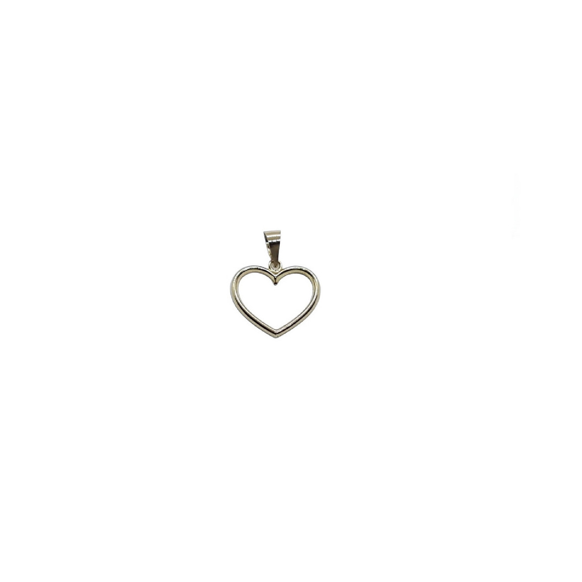 Colgante de oro amarillo con forma de corazón