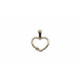 Colgante de oro amarillo con forma de corazón y diamante