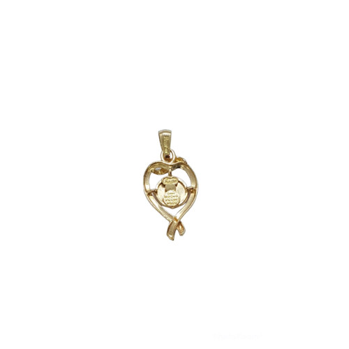 Colgante de oro amarillo con forma de mujer y bebé