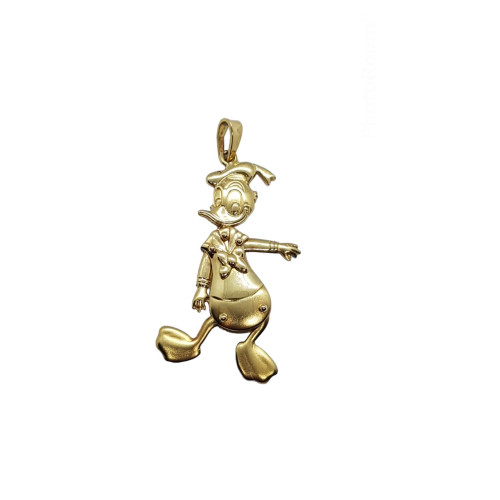 Colgante de oro amarillo del Pato Donald