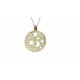 Colgante de oro amarillo, luna y estrellas