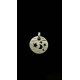 Colgante de oro amarillo, luna y estrellas