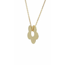 Colgante de oro amarillo con forma de flor