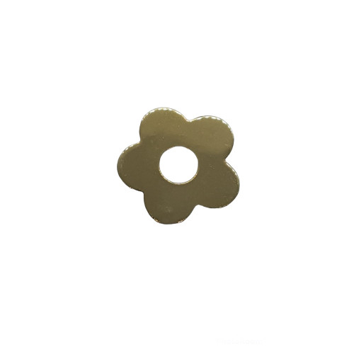 Colgante de oro amarillo con forma de flor