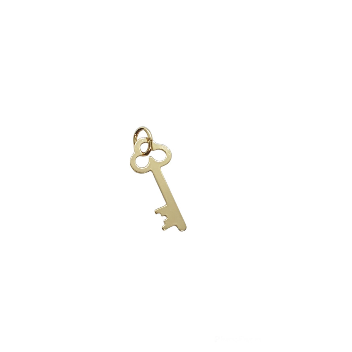 Colgante de oro amarillo con forma de llave