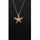 Colgante de oro amarillo con forma de estrella de mar