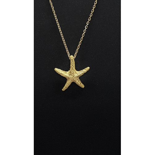 Colgante de oro amarillo con forma de estrella de mar