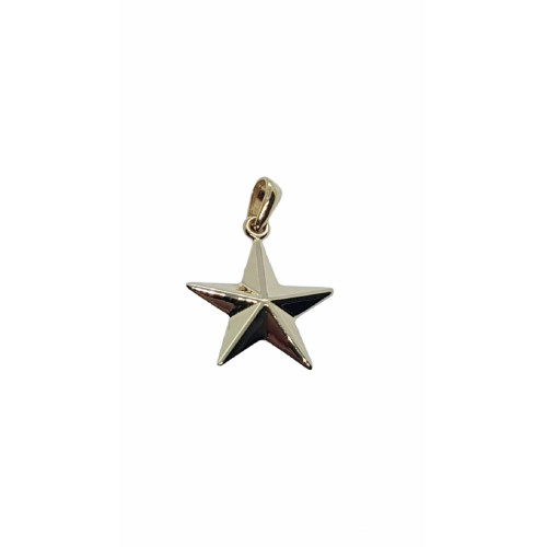 Colgante de oro amarillo con forma de estrella