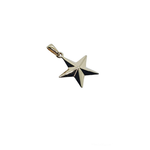 Colgante de oro amarillo con forma de estrella