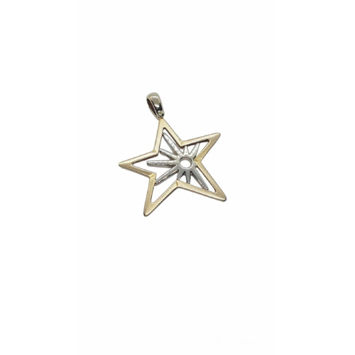 Colgante de oro amarillo con forma de estrella