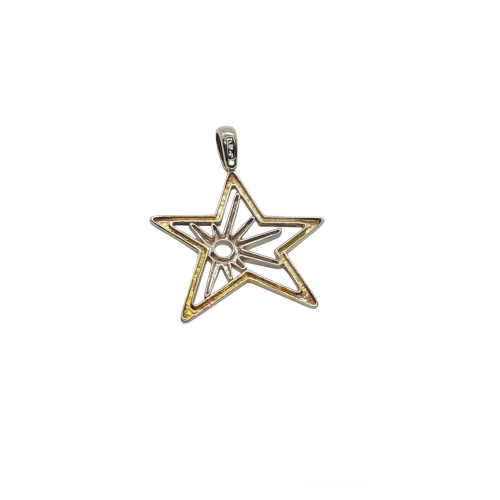 Colgante de oro amarillo con forma de estrella
