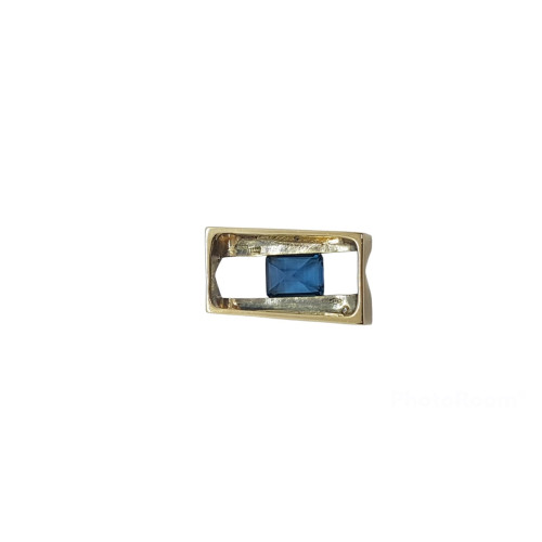 Colgante de oro amarillo con Topacio azul