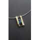 Colgante de oro amarillo con Topacio azul