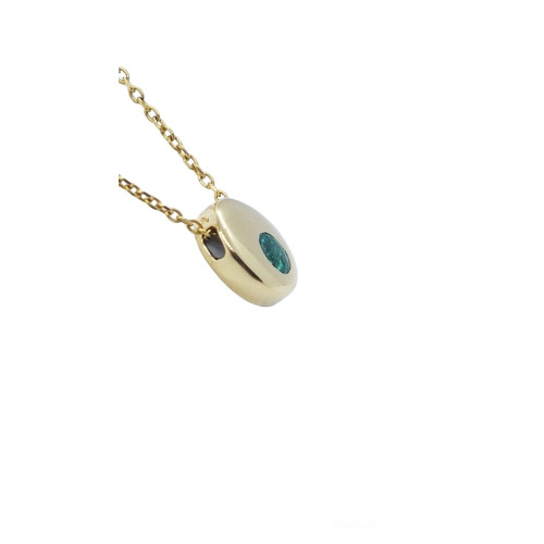 Colgante de oro amarillo con esmeralda