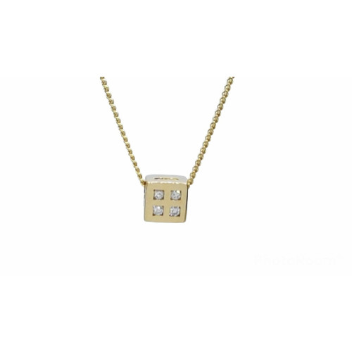 COLGANTE DE ORO AMARILLO CON DIAMANTES