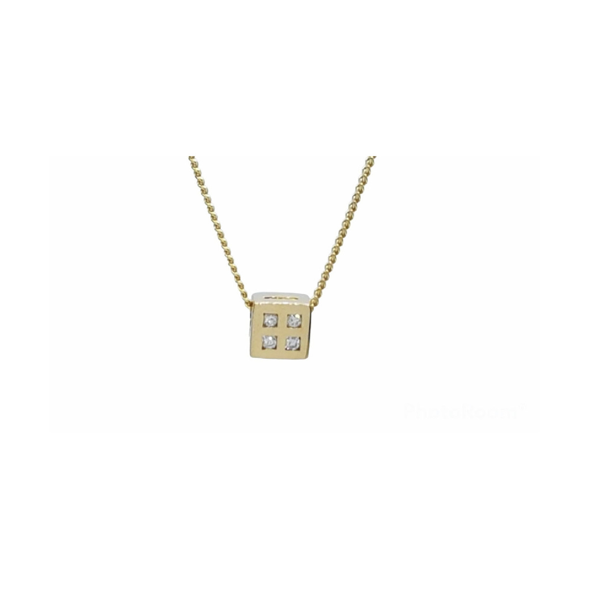 COLGANTE DE ORO AMARILLO CON DIAMANTES