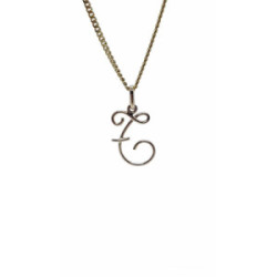 Colgante de oro amarillo - letra E