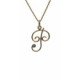 Colgante de oro amarillo con diamante - letra P